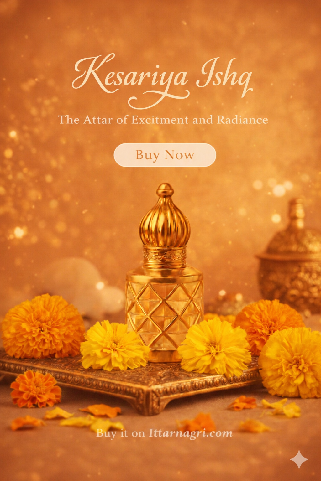 Kesariya Ishq – Pure Genda (Marigold) Attar | Handcrafted in Kannauj